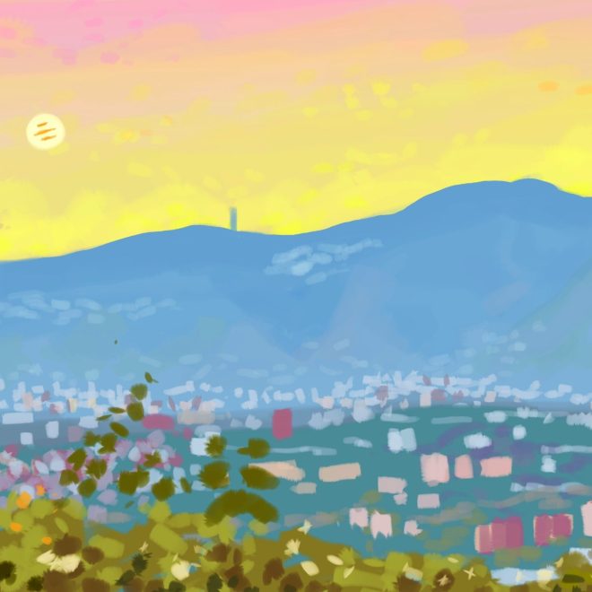 Atardecer Amarillo sobre Caracas