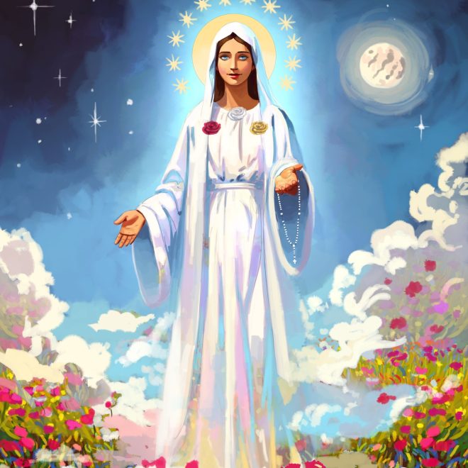 Un cielo lleno de rosas para ella
